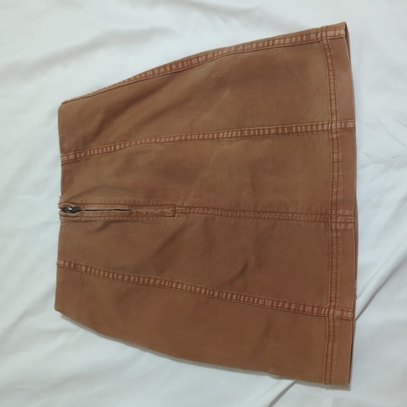 Free People Modern Femme Mini Skirt, Color Tan Size 2 - Picture 10 of 15